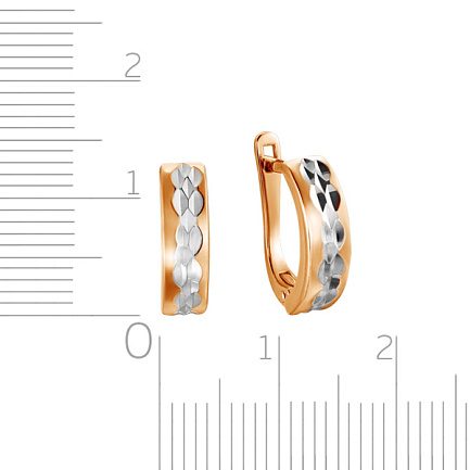 Серьги с английским замком из красного золота