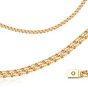 Браслет ручной работы из желтого золота, плетение бисмарк