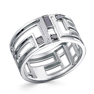 Кольцо из белого золота с бриллиантом