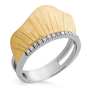 Кольцо из белого золота с бриллиантом