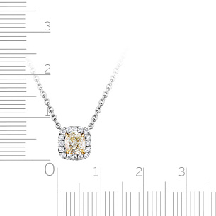 Колье из белого золота с бриллиантом