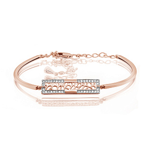 Браслет из красного золота с бриллиантом