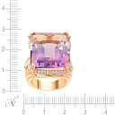 Кольцо из красного золота с бриллиантами, аметистом