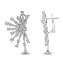 Серьги из белого золота с бриллиантами