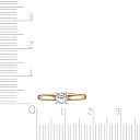 Кольцо из красного золота с фианитом