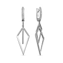 Серьги из белого золота с бриллиантами