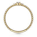 Кольцо из желтого золота с фианитом