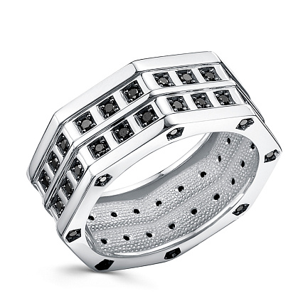 Кольцо из белого золота с бриллиантами