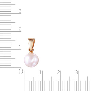 Подвеска из красного золота с жемчугом