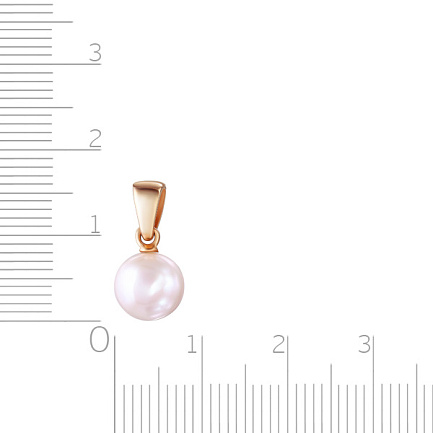 Подвеска из красного золота с жемчугом