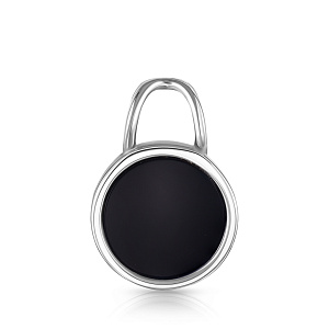 Подвеска из серебра с агатом, перламутром