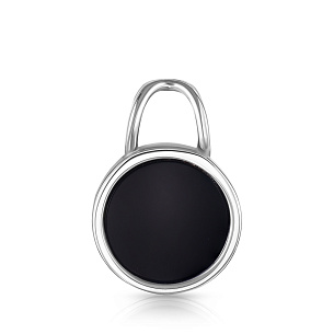 Подвеска из серебра с агатом и перламутром