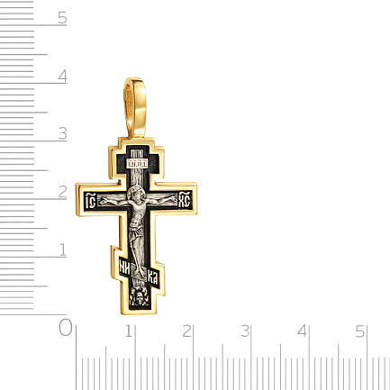 Крест из серебра с позолотой