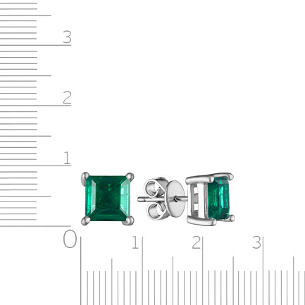 Серьги из серебра с цирконием