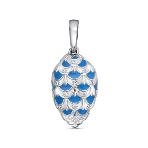 Подвеска из серебра с фианитом