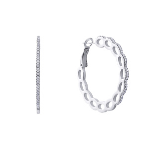 Конго из серебра с фианитом