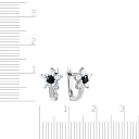 Серьги из серебра с фианитом