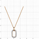 Колье из красного золота с фианитами