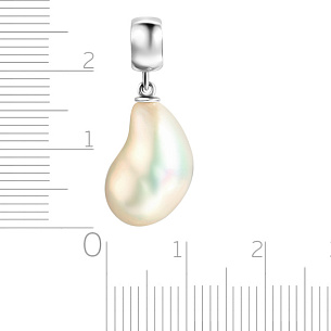 Подвеска из белого золота с жемчугом