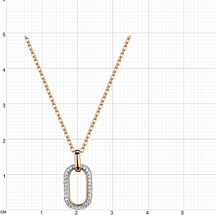 Колье из красного золота с фианитом