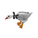 Брошь из серебра с фианитами