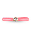 Кольцо из красного золота с топазом, эмалью