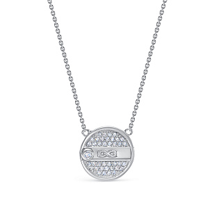 Колье из белого золота с бриллиантом