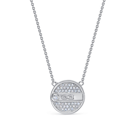 Колье из белого золота с бриллиантами