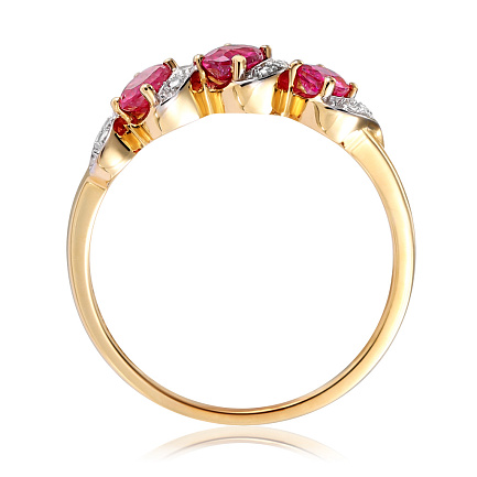 Кольцо из белого золота с бриллиантами