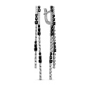 Серьги с английским замком из белого золота с бриллиантами