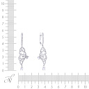 Серьги с английским замком из белого золота с бриллиантами