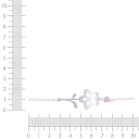 Браслет на ногу декоративный из серебра с фианитом