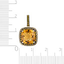 Подвеска из желтого золота с бриллиантами, цитрином