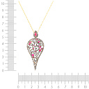 Подвеска из желтого золота с бриллиантами, рубином