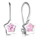 Серьги детские из серебра с фианитом