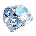 Кольцо из серебра с топазом