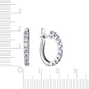 Серьги с английским замком из белого золота с бриллиантами