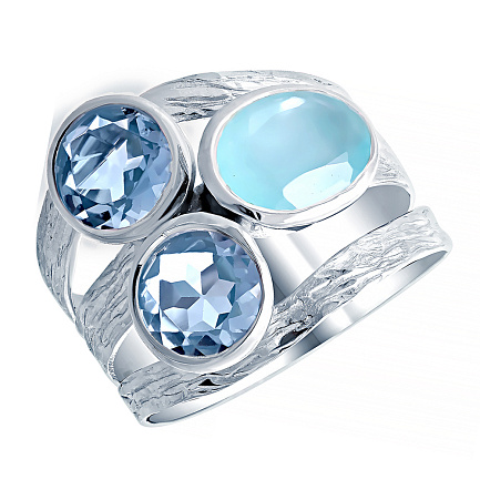 Кольцо из серебра с топазом