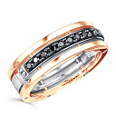 Кольцо обручальное из комбинированного золота