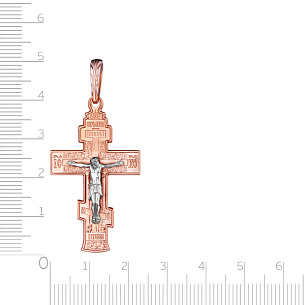 Крест из комбинированного золота