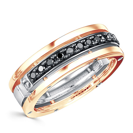 Кольцо обручальное из комбинированного золота