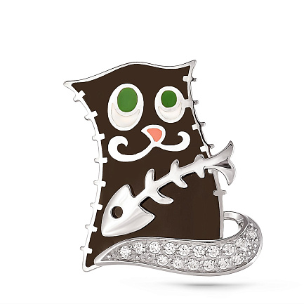 Подвеска из серебра с фианитами