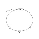 Браслет из белого золота с бриллиантом