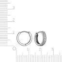 Серьги из серебра с фианитом