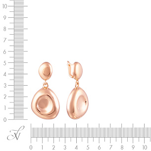 Серьги из серебра с золочением