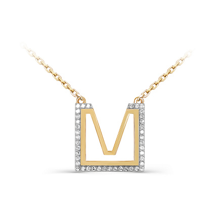 Колье из желтого золота с бриллиантами