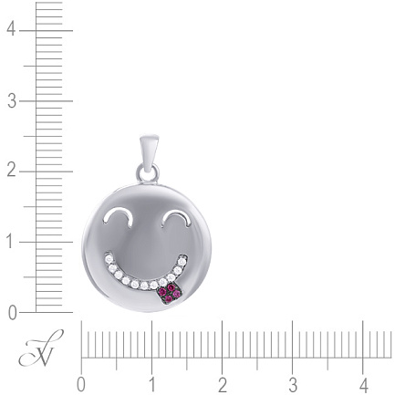 Подвеска из серебра с фианитом