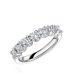 Кольцо из белого золота с бриллиантами