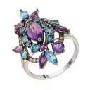 Кольцо из белого золота с бриллиантами