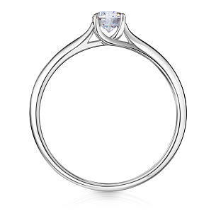 Кольцо из белого золота с бриллиантом